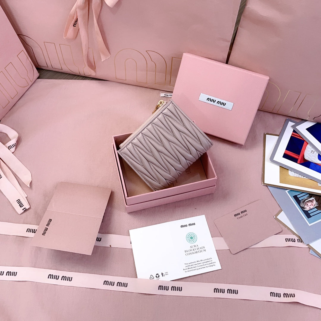 穆M家-5MV017 pocket wallet 小錢夾 櫻花紫色