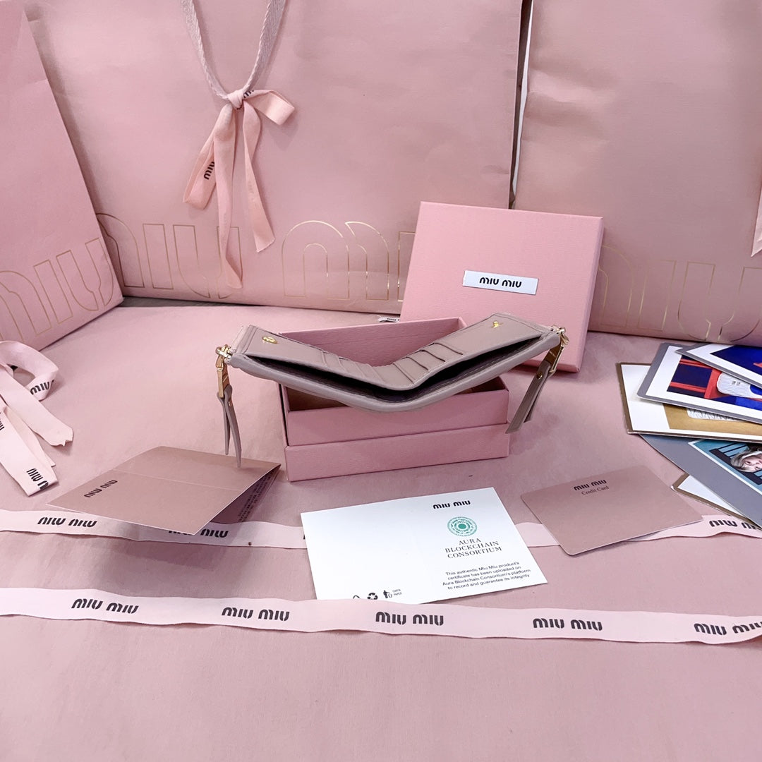 穆M家-5MV017 pocket wallet 小錢夾 櫻花紫色