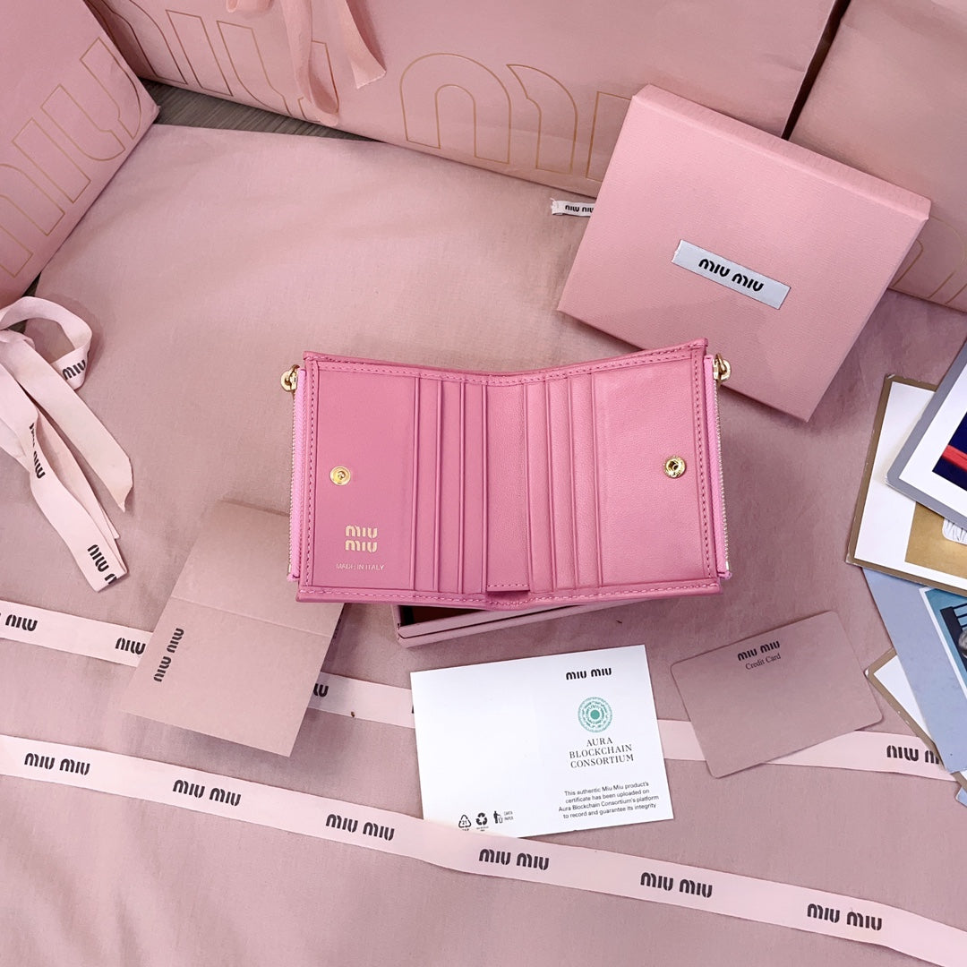穆M家-5MV017 pocket wallet 小錢夾 桃色