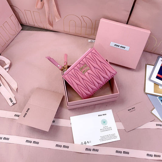 穆M家-5MV017 pocket wallet 小錢夾 桃色
