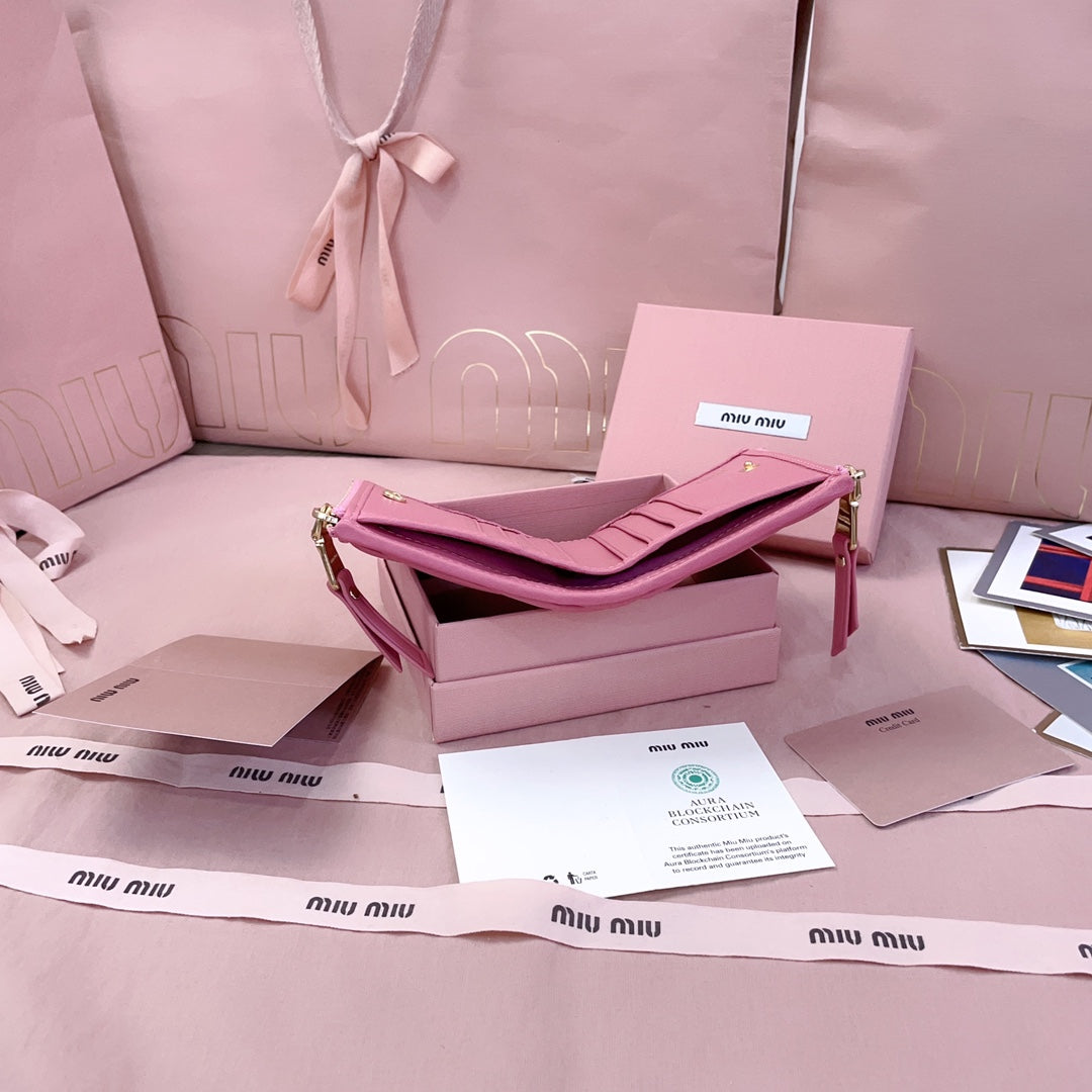 穆M家-5MV017 pocket wallet 小錢夾 桃色