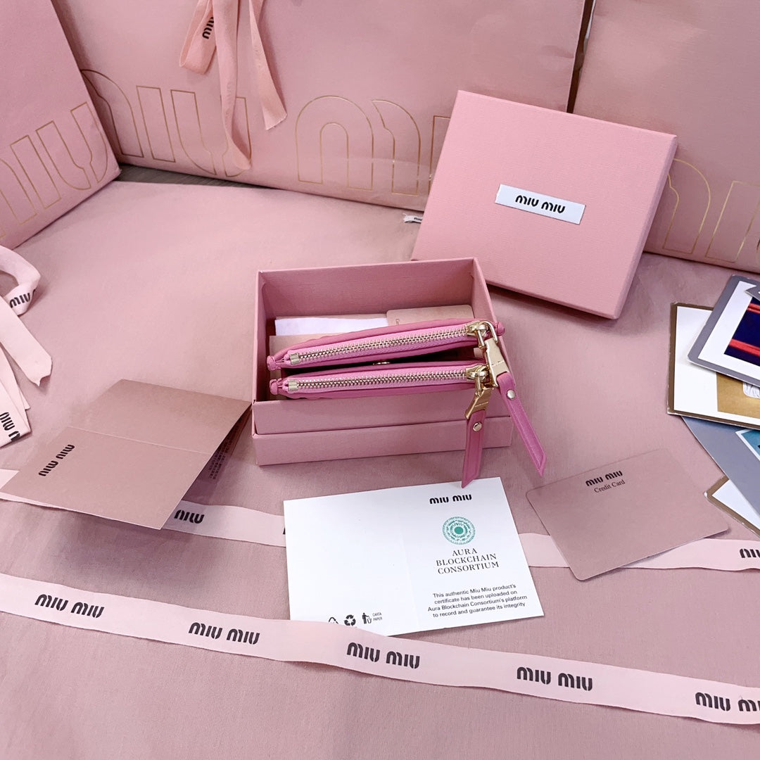 穆M家-5MV017 pocket wallet 小錢夾 桃色