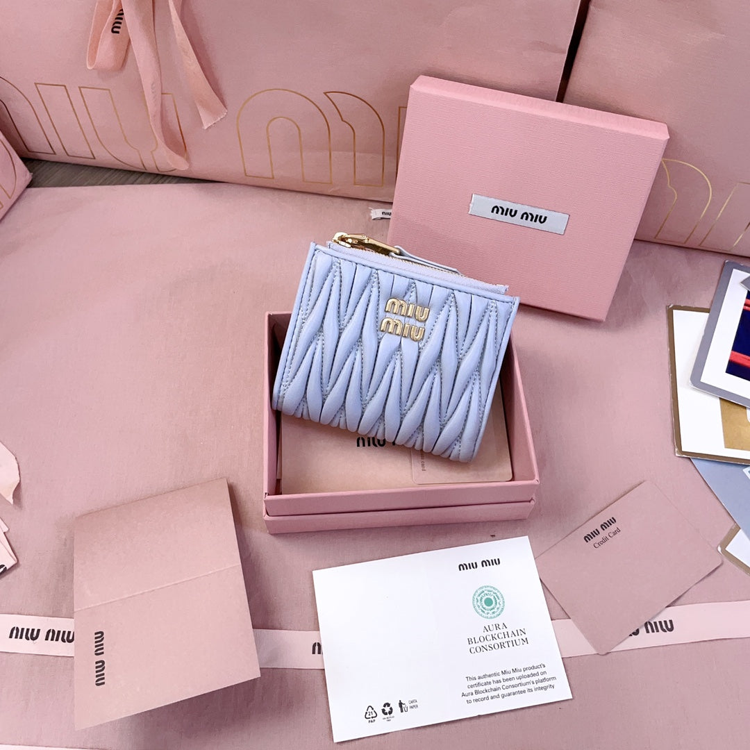 穆M家-5MV017 pocket wallet 小錢夾 藍色