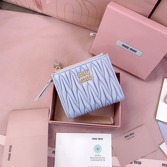穆M家-5MV017 pocket wallet 小錢夾 藍色