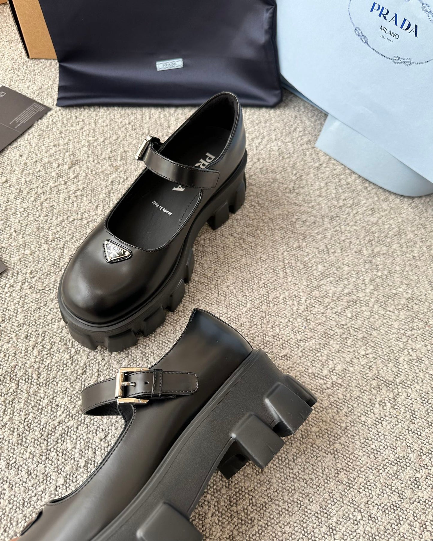 普P家-260720厚底瑪莉珍鞋 黑色