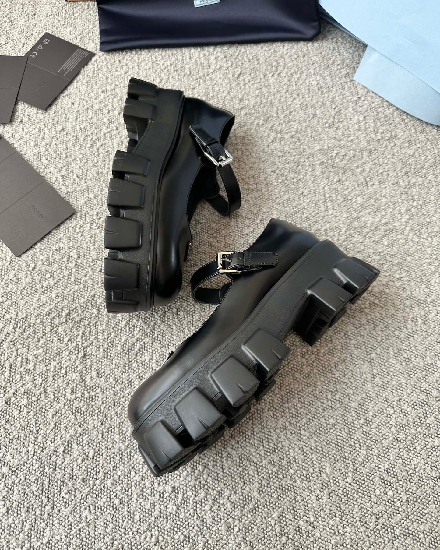 普P家-260720厚底瑪莉珍鞋 黑色