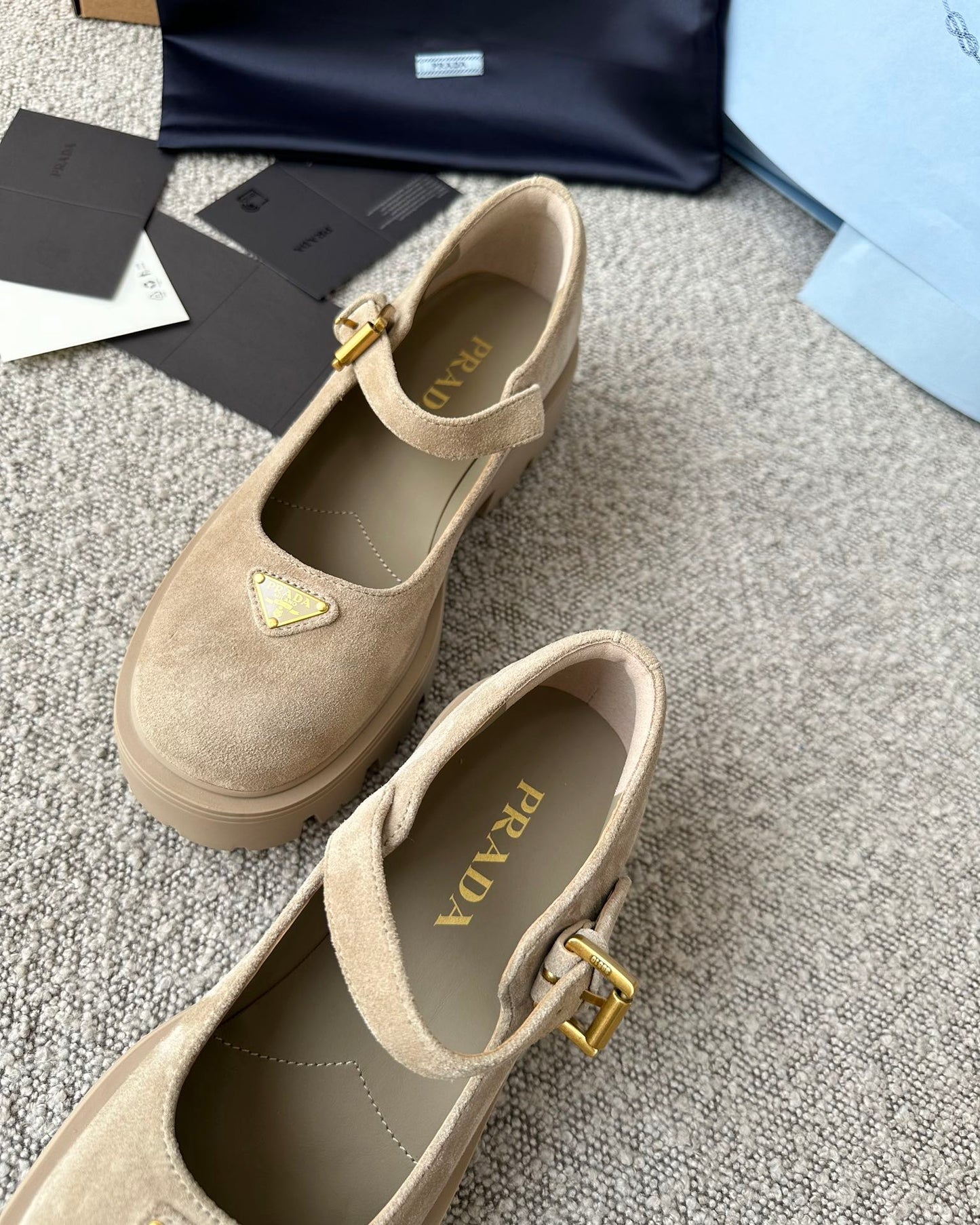 普P家-260720厚底瑪莉珍鞋 杏色