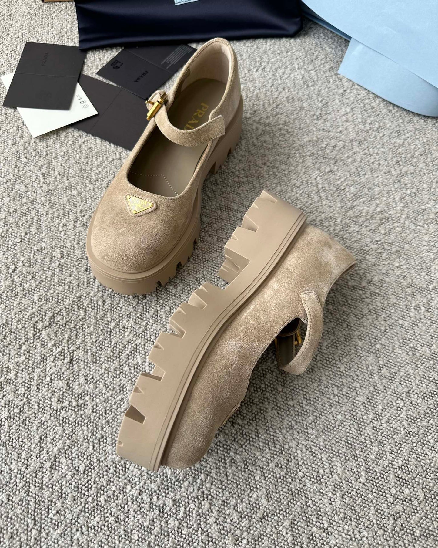 普P家-260720厚底瑪莉珍鞋 杏色