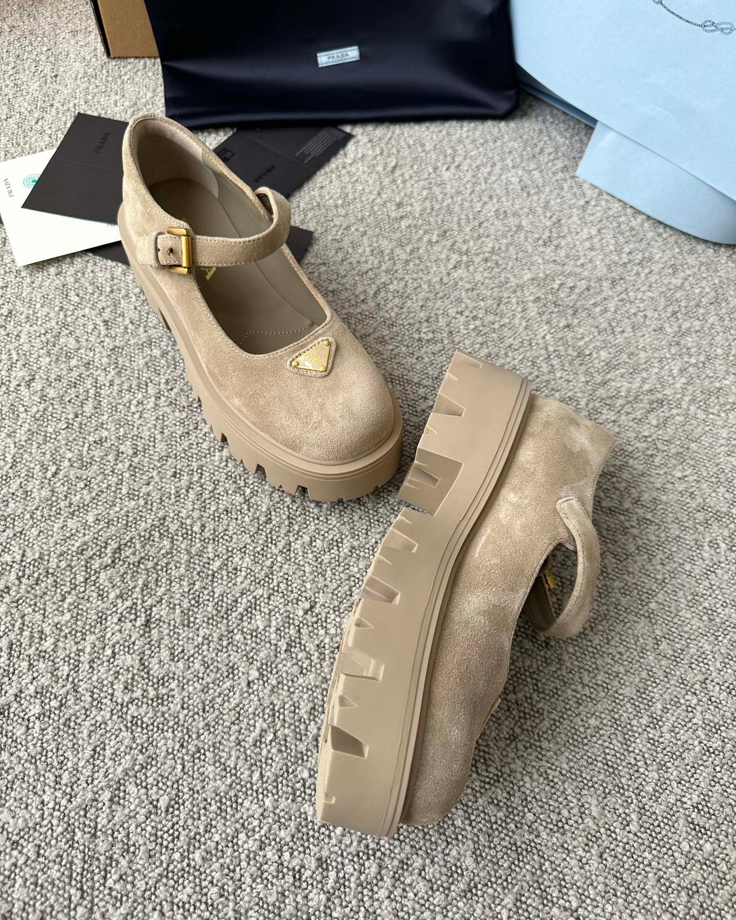 普P家-260720厚底瑪莉珍鞋 杏色