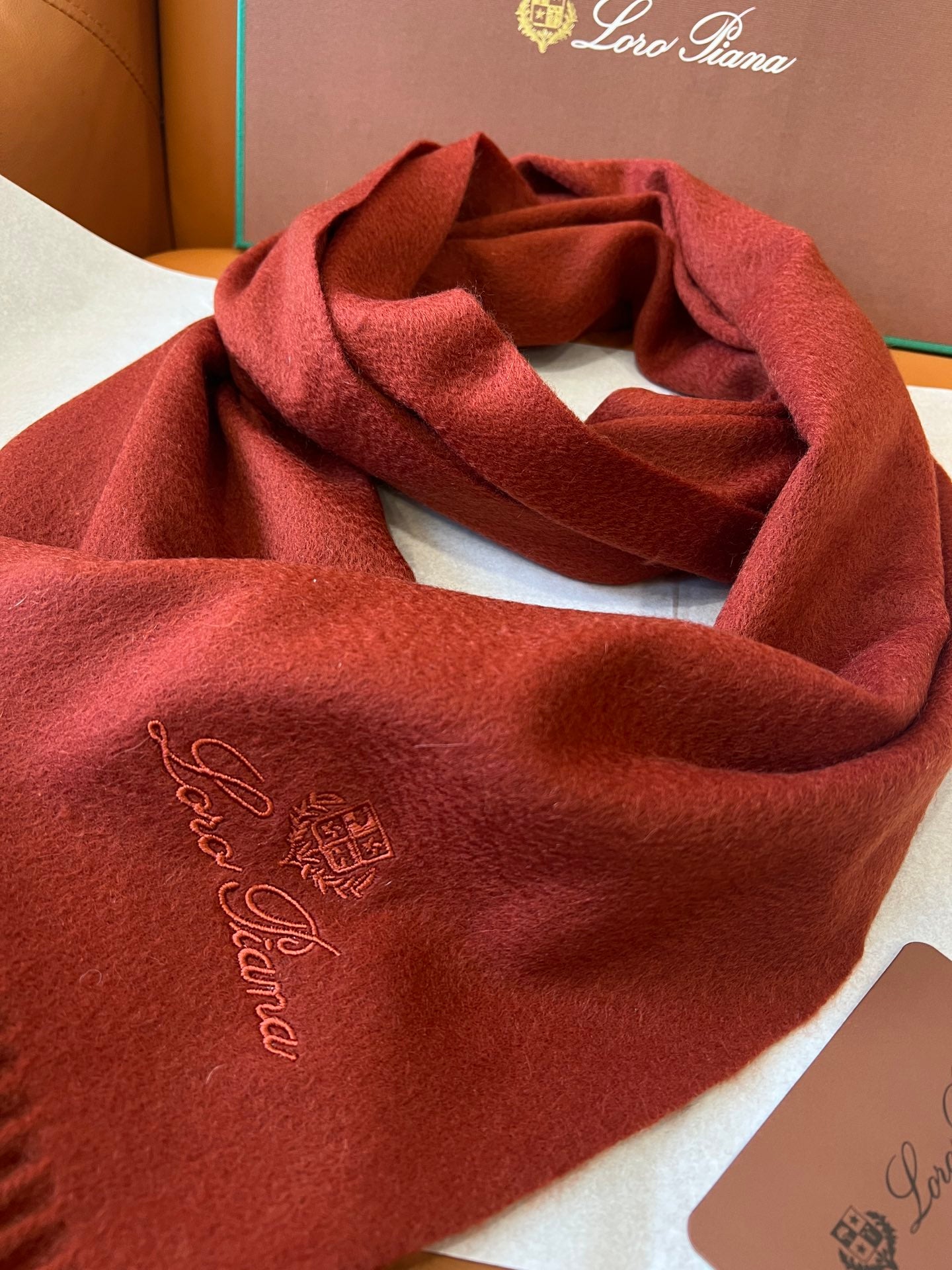 L-Piana-山羊絨圍巾210*95-安哥拉紅