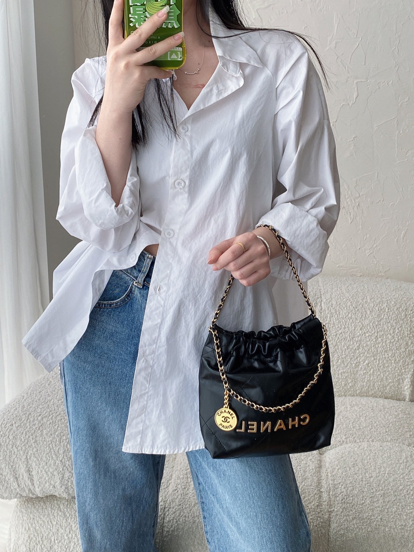 小香家-2023春夏新款 22BAG Mini 黑金色