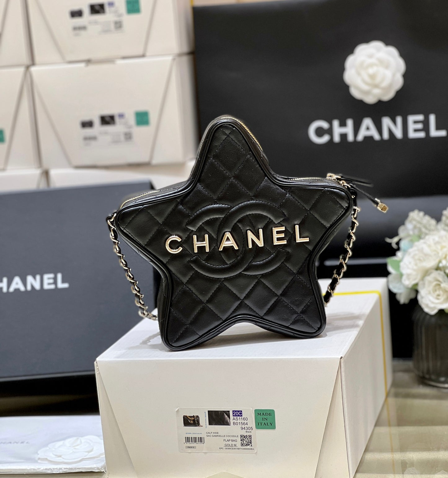 小香家-Chanel 24c 早春度假系列限量版 星星包 黑色