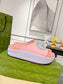 古G家-2023春夏新款 厚底沙灘拖鞋 男女同款 粉色