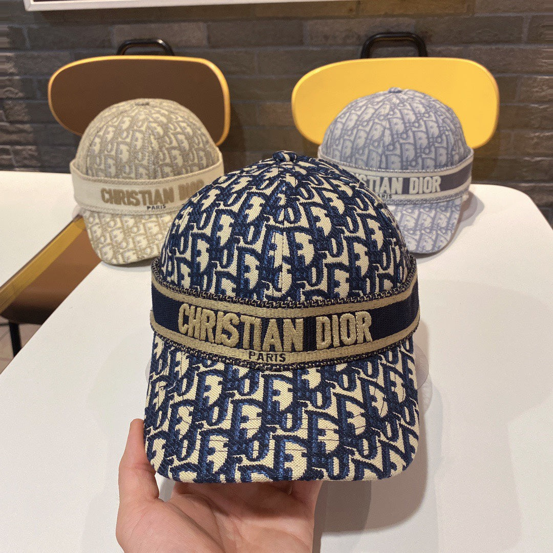 迪D家-韓版新款 重工刺繡老花棒球帽