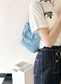 小香家-2023春夏新款 22BAG Mini 奶藍色 上身圖