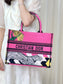 迪D家-Book Tote 玫粉老虎 中號