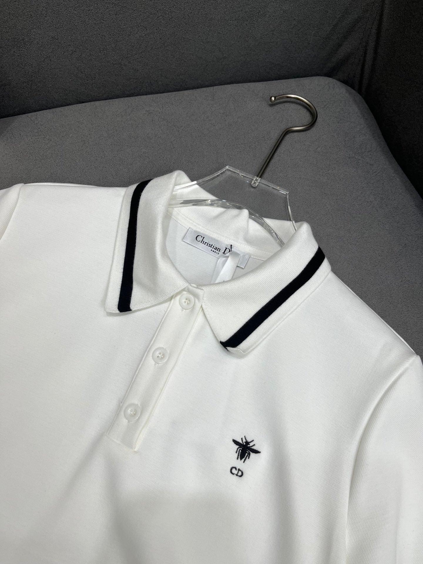 迪D家-2403 24SS春夏新款Polo翻領短袖半裙套裝 白色