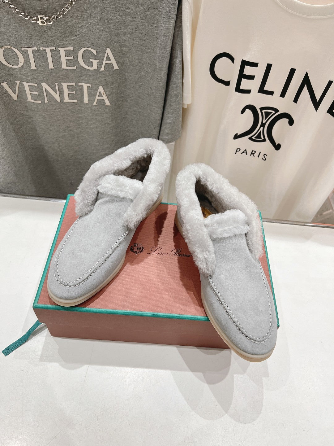 L-Piana-2024 經典羊毛樂福鞋 灰色