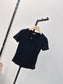 穆M家-2404 春夏最新款純欲風修身U領TEE 黑色