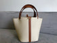 小愛款-Picotin 18-TC 奶昔白拼金棕 金扣