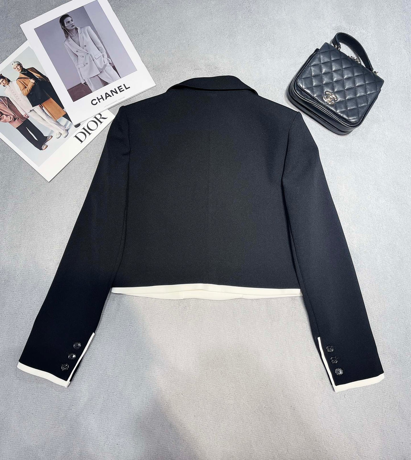 賽C家-2404 拼接假兩件小西服
