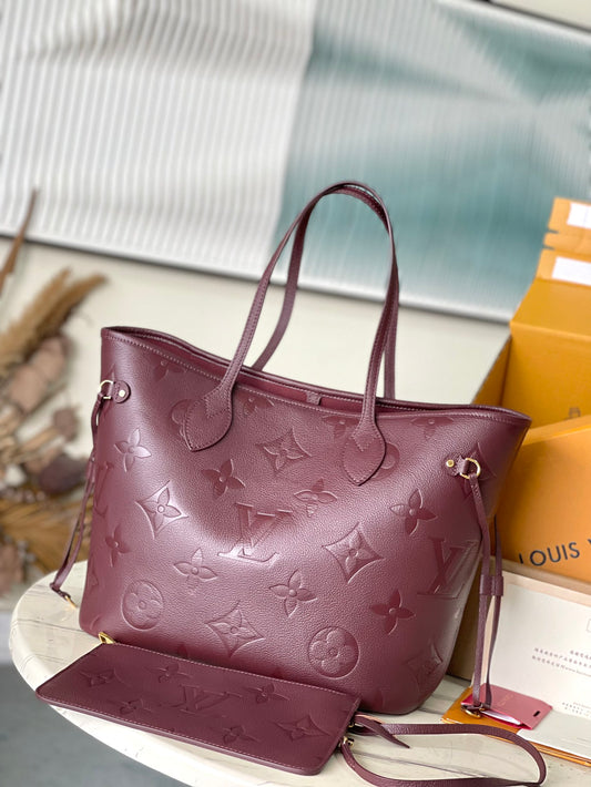 M45686 路L家-Neverfull MM 手提包 酒紅色