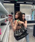 巴黎世-Monaco鏈條包-大號43.5cm 黑銀扣