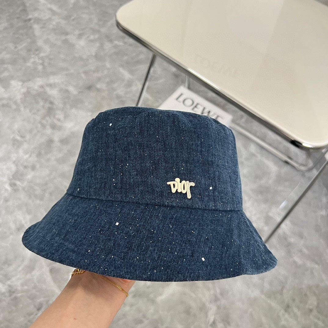 迪D家-2024新款簡約遮陽漁夫帽 藍色