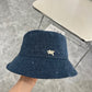 迪D家-2024新款簡約遮陽漁夫帽 藍色