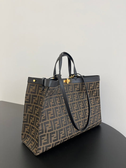 芬F家- 老花中古帆布托特包