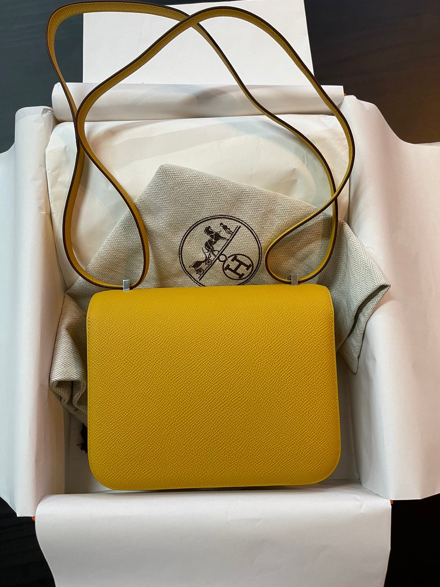 小愛款-Constance 19 Mini 9D琥珀黃 銀扣