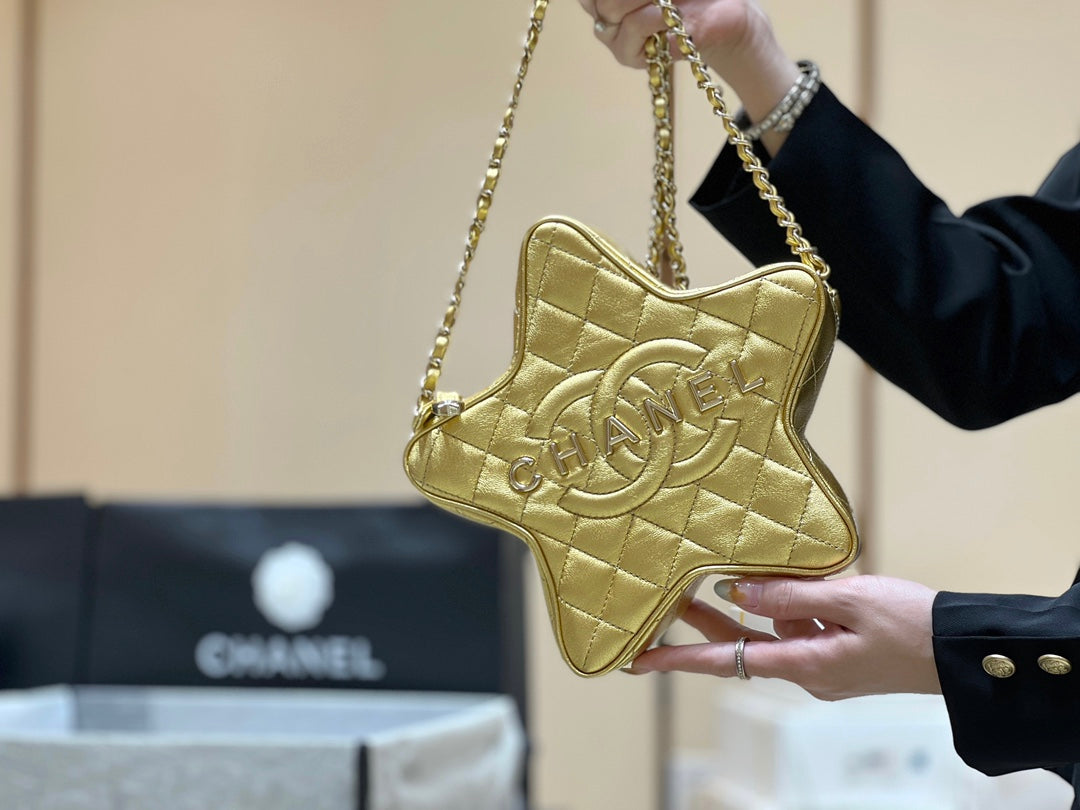 小香家-Chanel 24c 早春度假系列限量版 星星包 金色