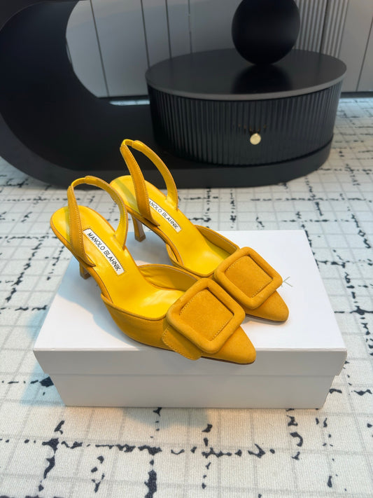 Manolo Blahnik-2024 高跟涼鞋 黃色