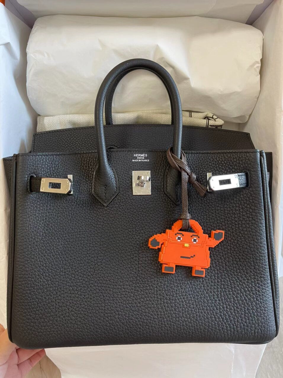 小愛款-Birkin 25 Togo 黑色 銀扣