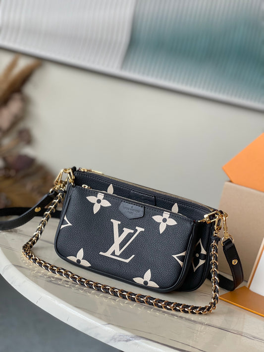 M80399 路L家-Multi Pochette Accessories 手袋 三合一包 黑色