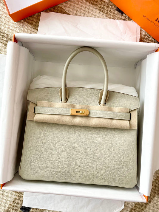 小愛款-Birkin 30 Togo 80珍珠灰 金扣