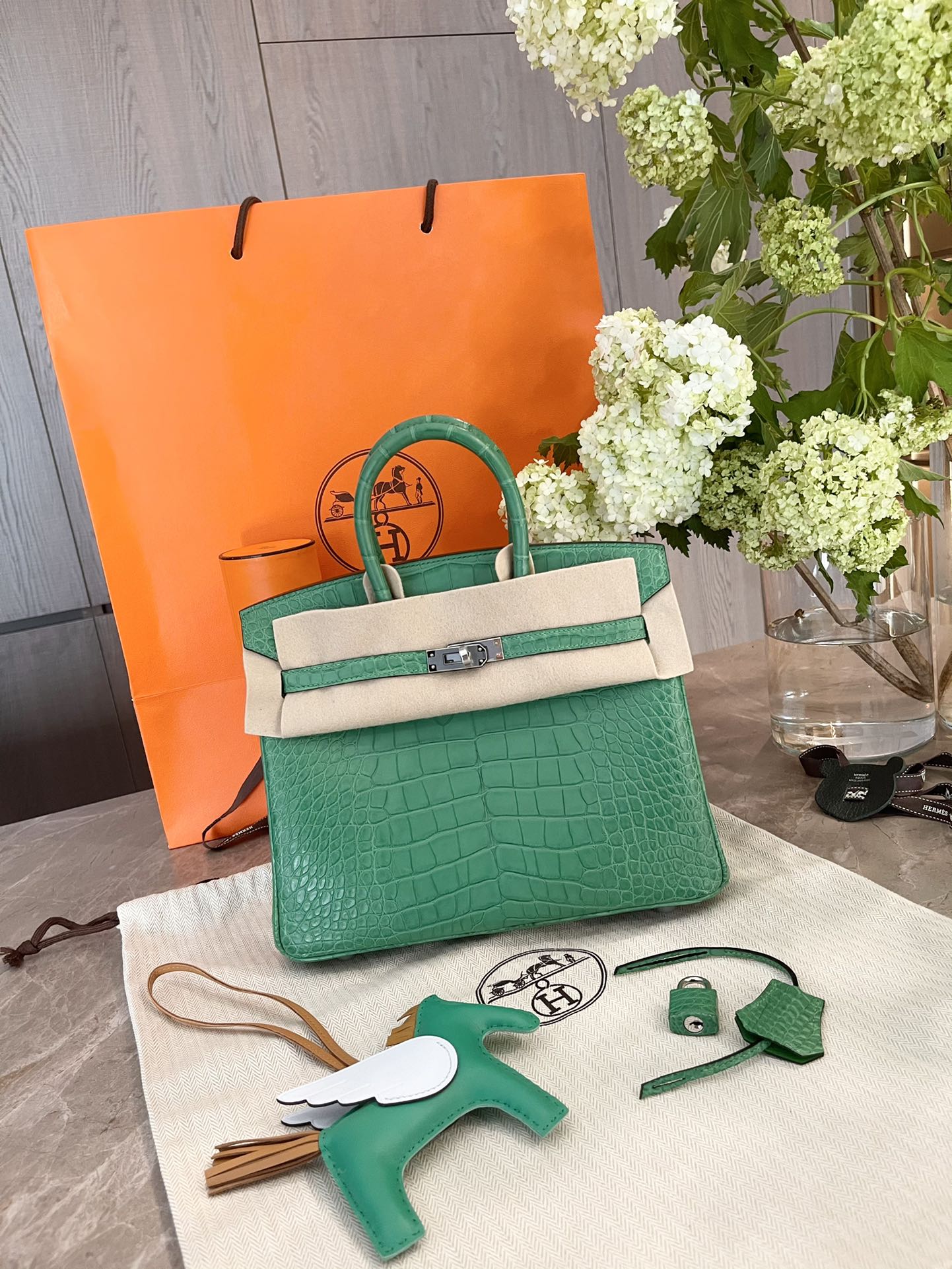 小愛款-Birkin25 霧面 仙人掌綠 銀扣