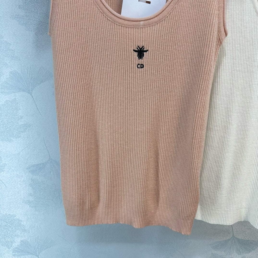 迪D家-2403 24春夏繡花小蜜蜂時尚百搭背心