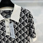 小香家-2404 春夏新品絕美Polo設計紗線短版上衣