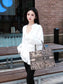 迪D家-2023春夏新款 Tote 巴黎地圖杏色 中號