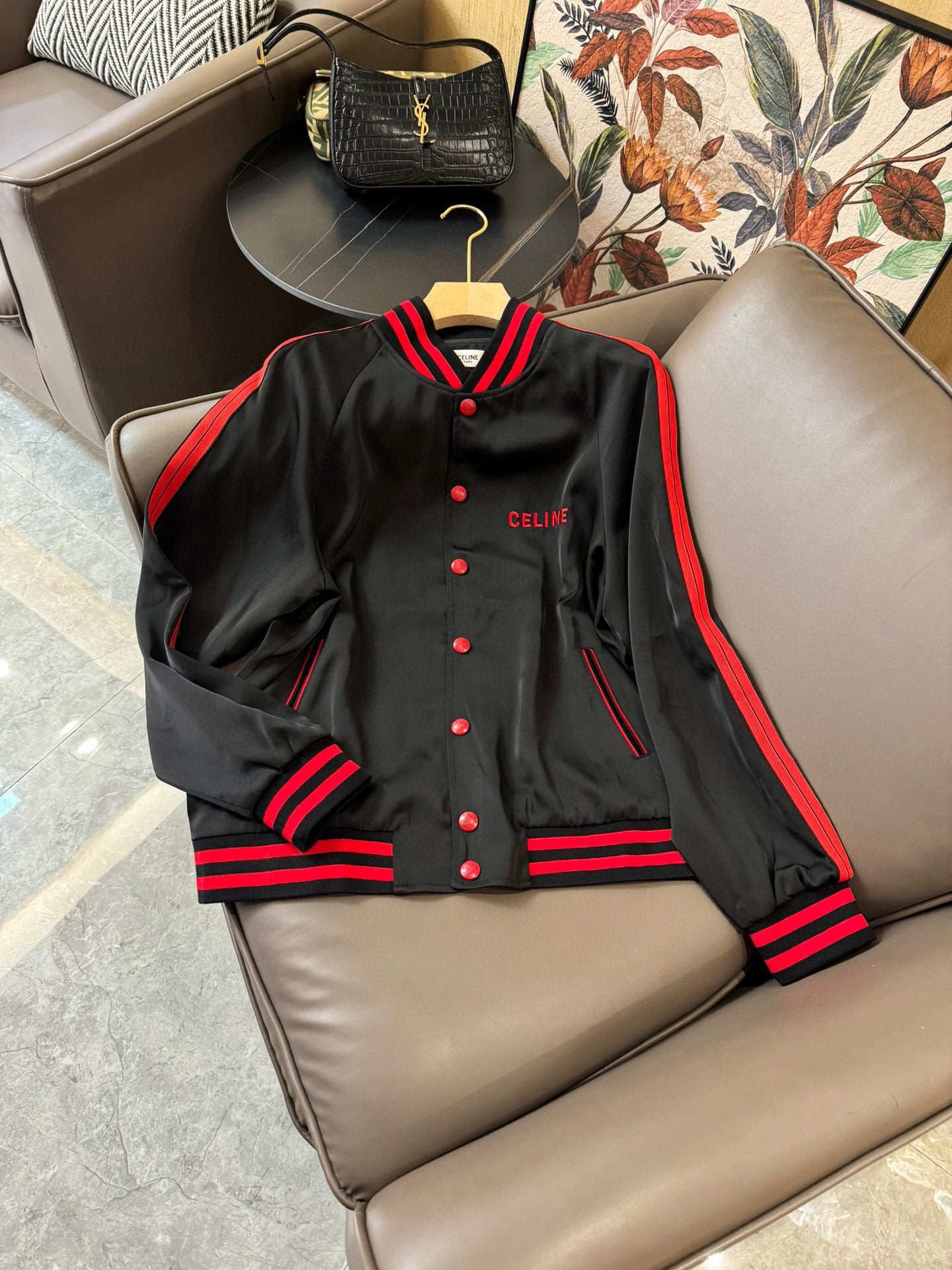 賽C家-2403 24SS新款撞色拼接繡花logo棒球外套