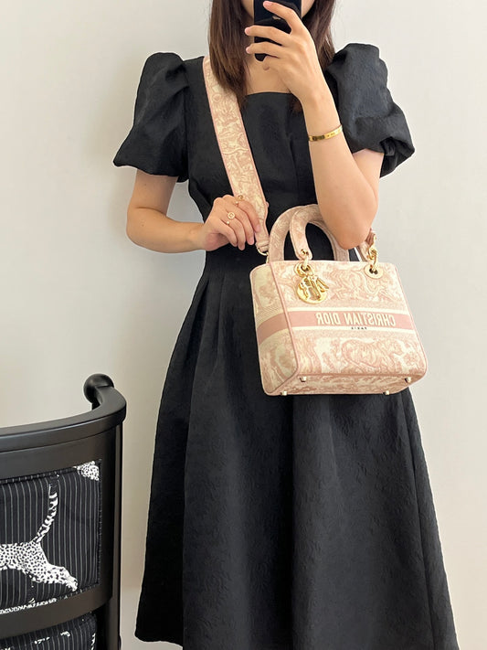 迪D家-Lady 老虎刺繡系列 裸粉色 24CM