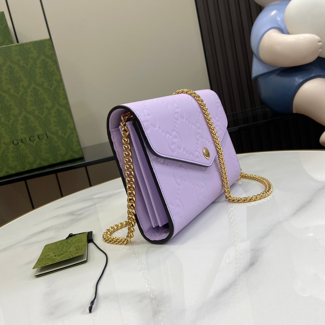 古G家-Ophidia系列迷你鍊條包 紫色