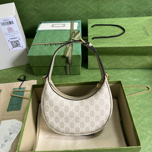 古G家-半月造型手袋 Mini 燕麥色