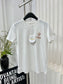 克羅C-2403 24春夏官網新品刺繡TEE 白色