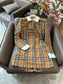 巴B家-2403 24SS新款格紋連身裙 卡其