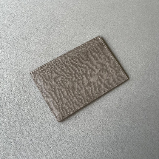 賽C家-小號卡包 粒面小牛皮 灰棕色