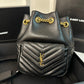 聖Y羅-Joe Backpack 絎縫雙肩包 黑色金扣 Mini