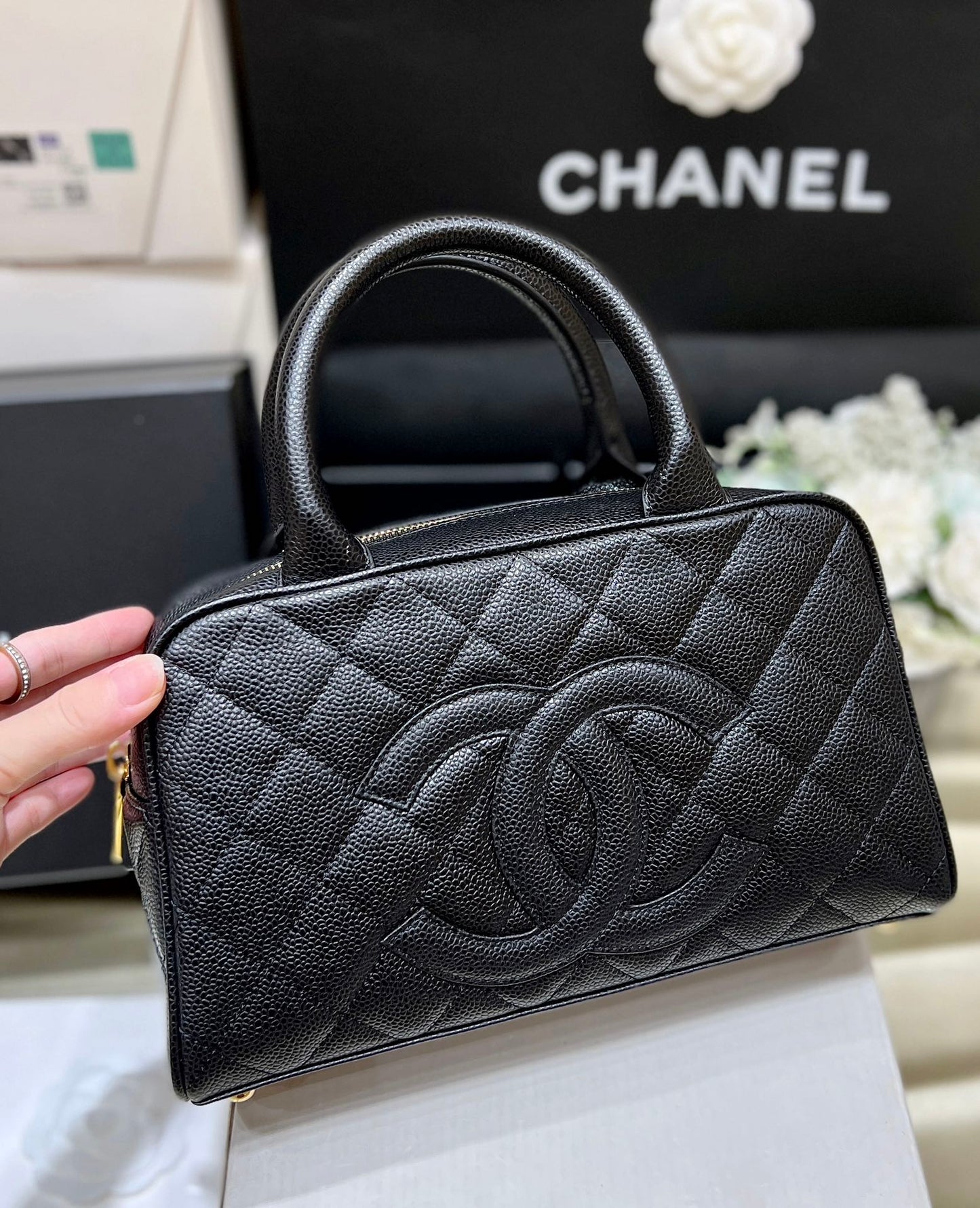 小香家-Chanel Vintage 中古保齡球包 黑色