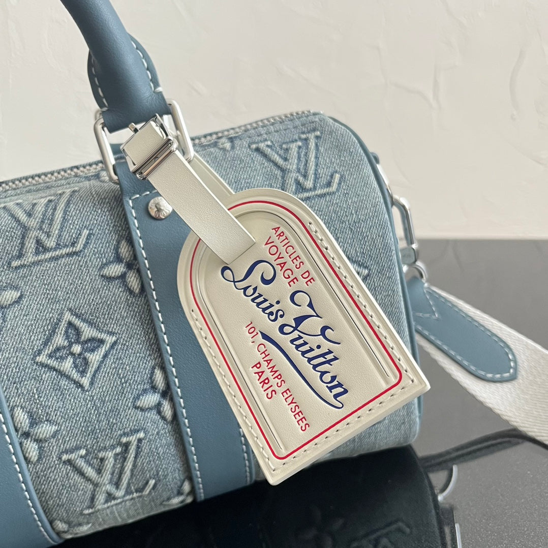 M22762 路L家-keepall25 浮雕牛仔款
